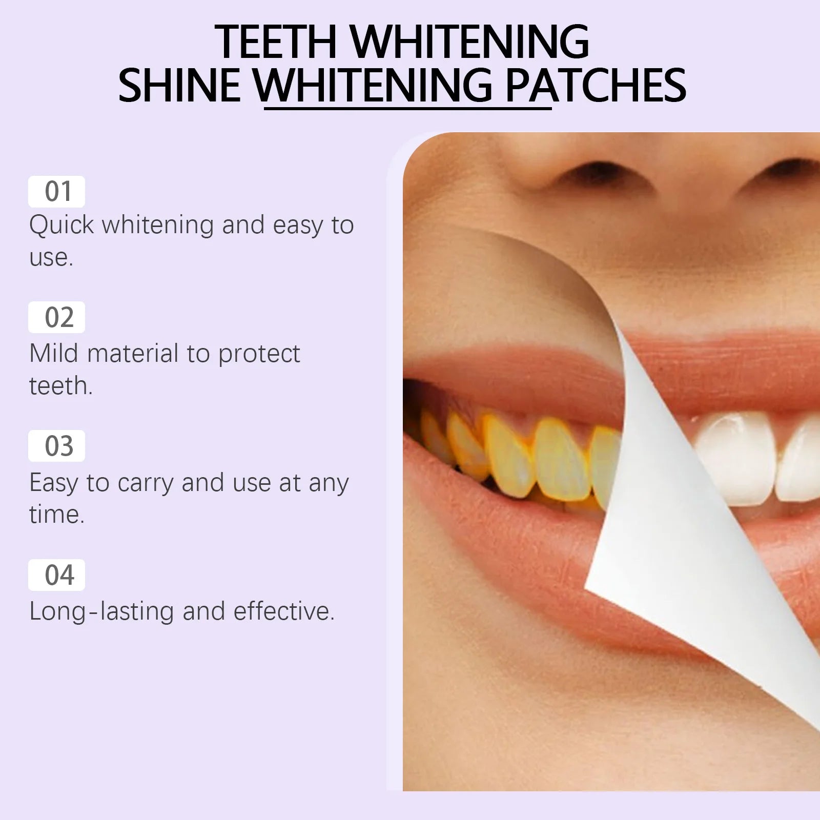 Purple Teeth Whitening Strips For Stain Removal
