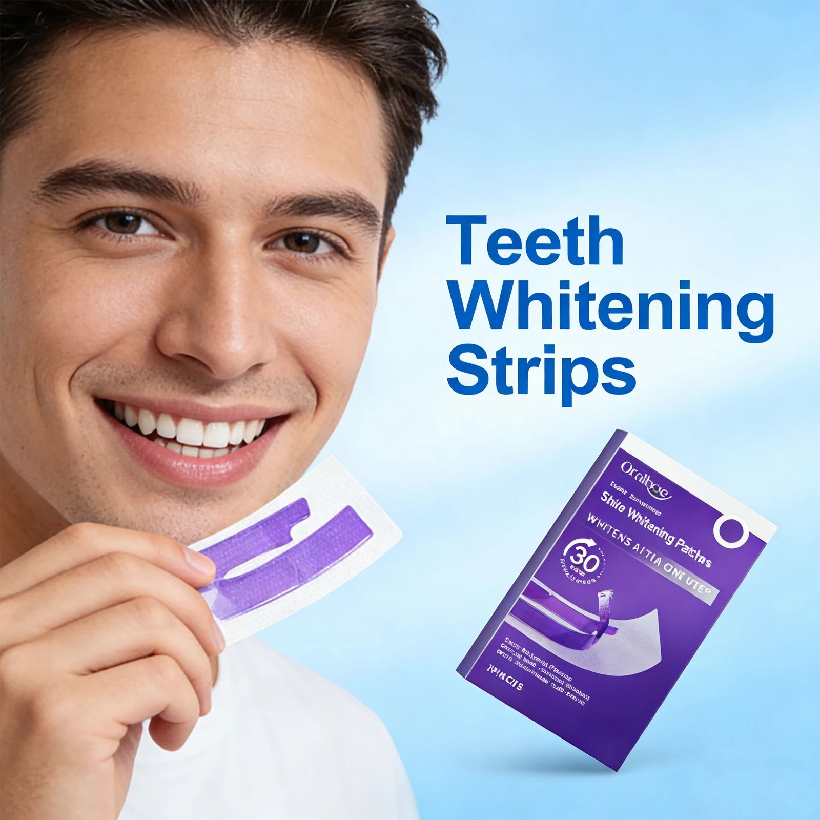Purple Teeth Whitening Strips For Stain Removal